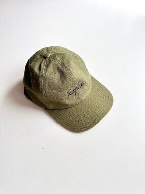 RAPHA Trail 6 Panel Olive Green Cotton Canvas Logo Script Baseball Hat